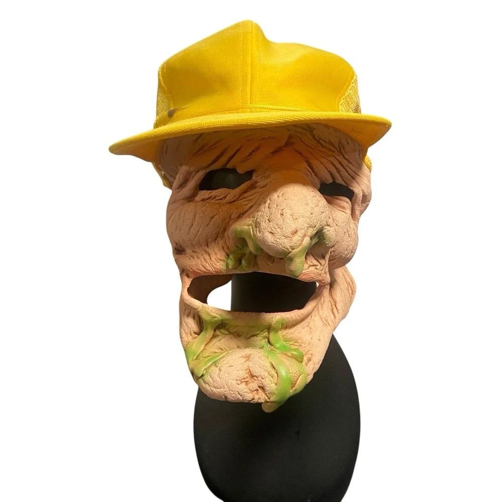 Gross Sludgy Old Man Mucous Hat Handmade Mask Halloween Geezer Gag Novelty Fun